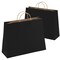 Kraft Paper Bags with Handles 16 x 6 x 12 Inch Pack of 25 Black Bags with Handles Recyclable Sturdy 150 GSM Kraft Bags Stylish and Classy Brown Paper Bags with Handles Bulk